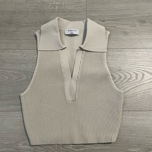 Aritzia Babaton Sculpt Knit Polo Tank